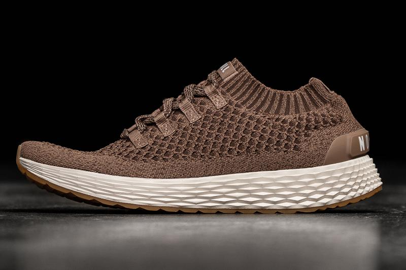 Brown Nobull Espresso Knit Runner Men\'s Running Shoes | CA F1024D